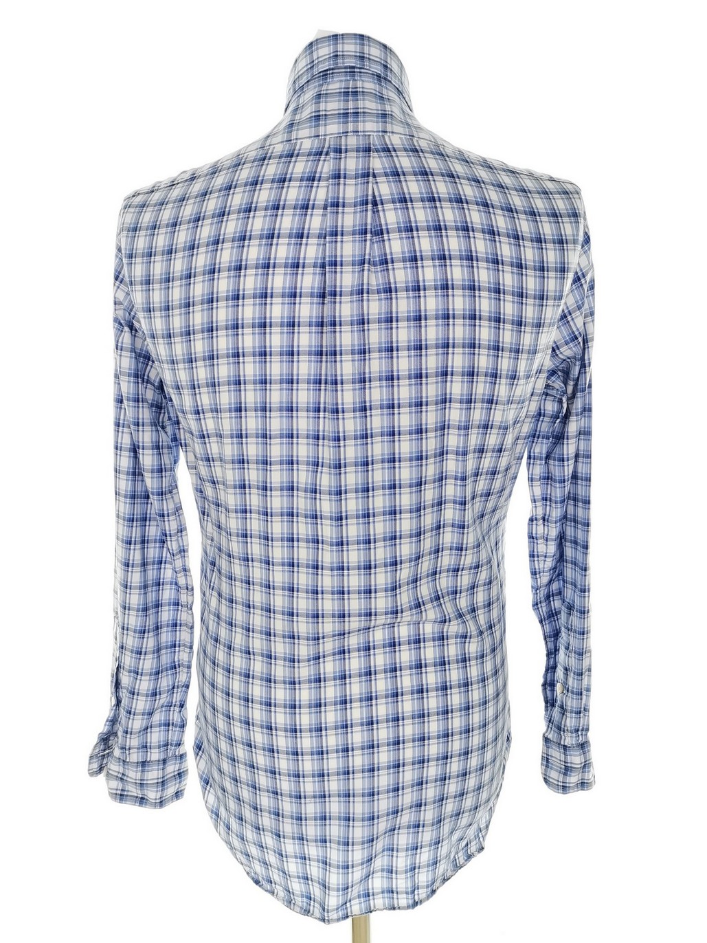 IMG_20230109_105621.jpg Polo Ralph Lauren Rozmiar S Kolor Niebieski Krata Kołnierz Męska Koszula Casual Długi rękaw Materiał Bawełna 100%