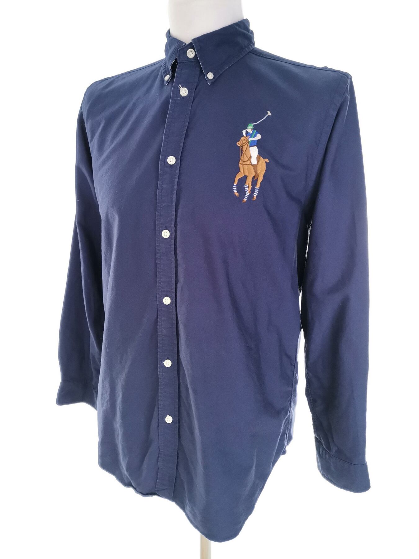 IMG_20230109_105915.jpg Ralph Lauren Rozmiar XL (18/20) Kolor Granatowy Kołnierz Męska Koszula Casual Długi rękaw Materiał Bawełna 100%