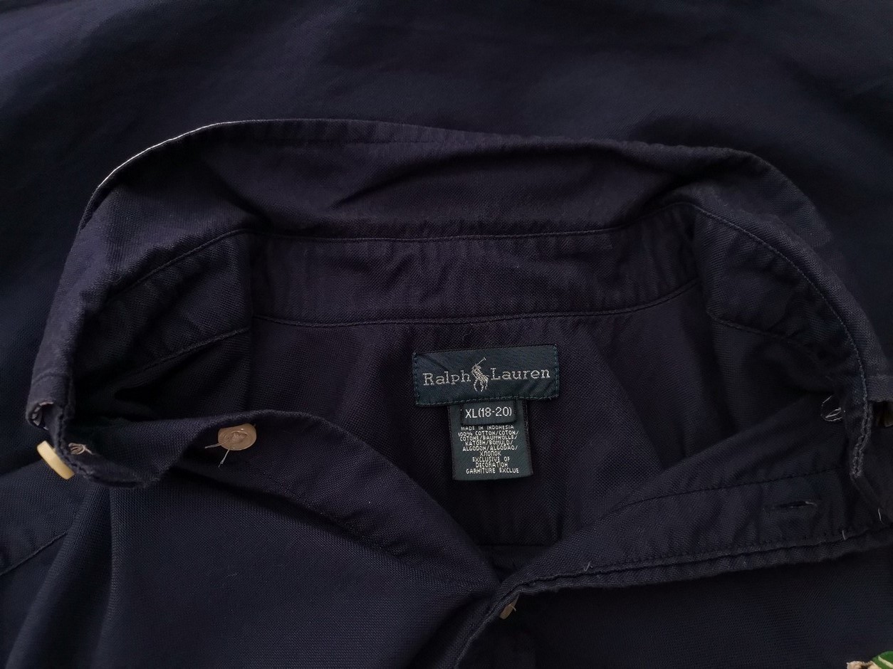 IMG_20230109_105957.jpg Ralph Lauren Rozmiar XL (18/20) Kolor Granatowy Kołnierz Męska Koszula Casual Długi rękaw Materiał Bawełna 100%