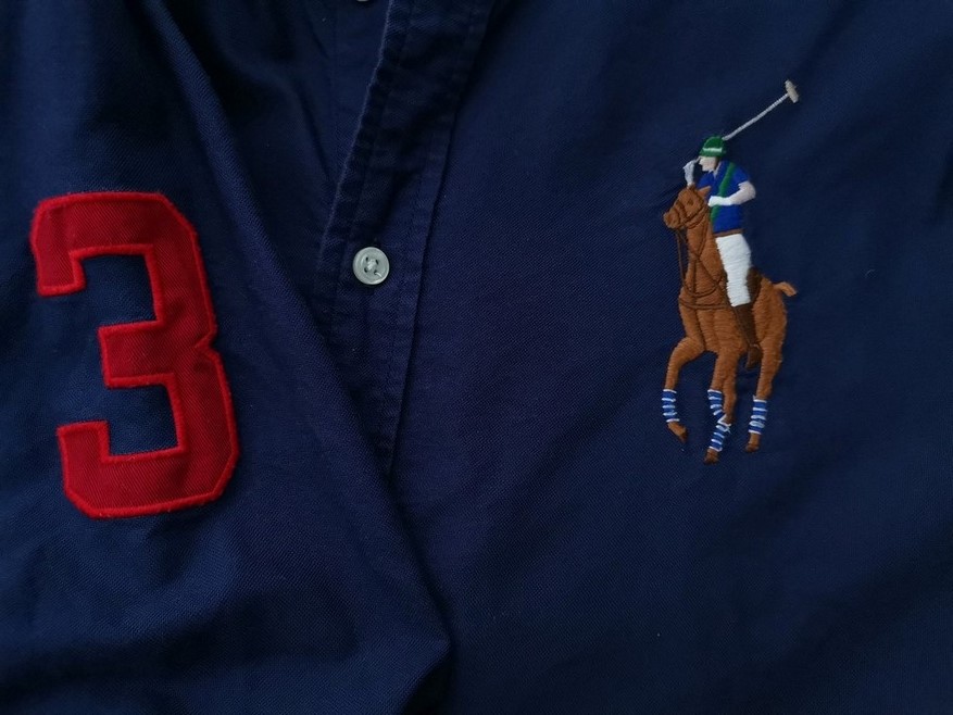 IMG_20230109_110020.jpg Ralph Lauren Rozmiar XL (18/20) Kolor Granatowy Kołnierz Męska Koszula Casual Długi rękaw Materiał Bawełna 100%