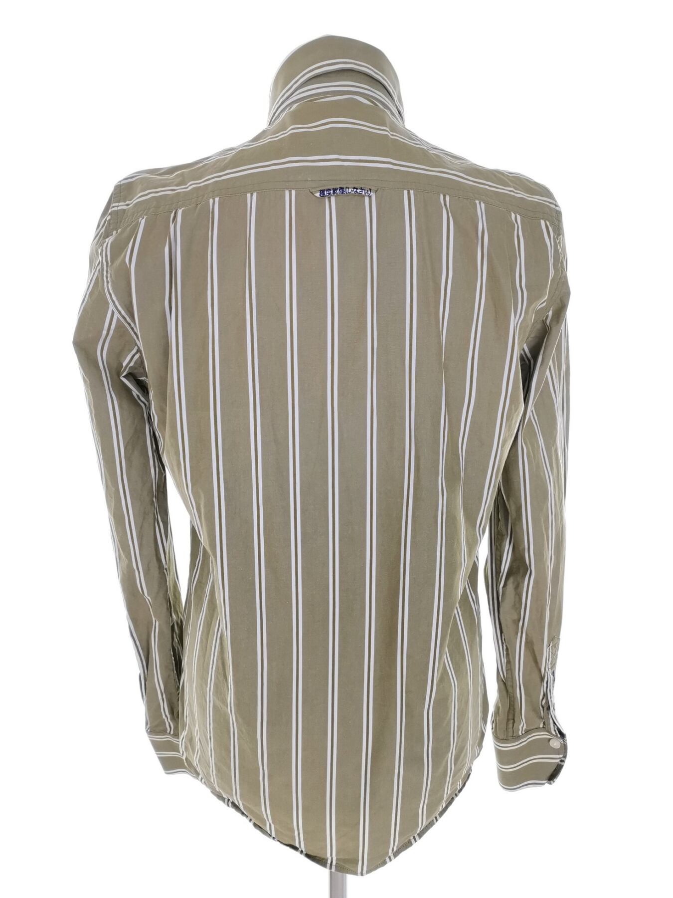 IMG_20230109_110143.jpg Superdry Rozmiar L Kolor Khaki Pasy Kołnierz Męska Koszula Casual Długi rękaw Materiał Bawełna 100%