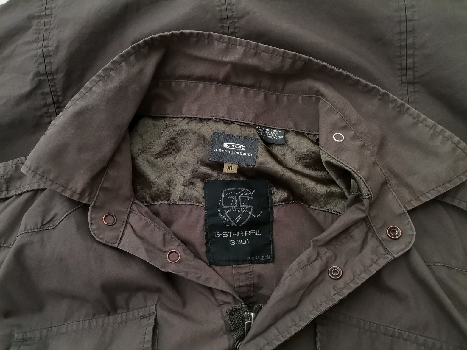 IMG_20230111_130716.jpg G-Star Raw Rozmiar XL Kolor Brązowy Kołnierz Męska Koszula Casual Krótki rękaw Materiał Bawełna 100%