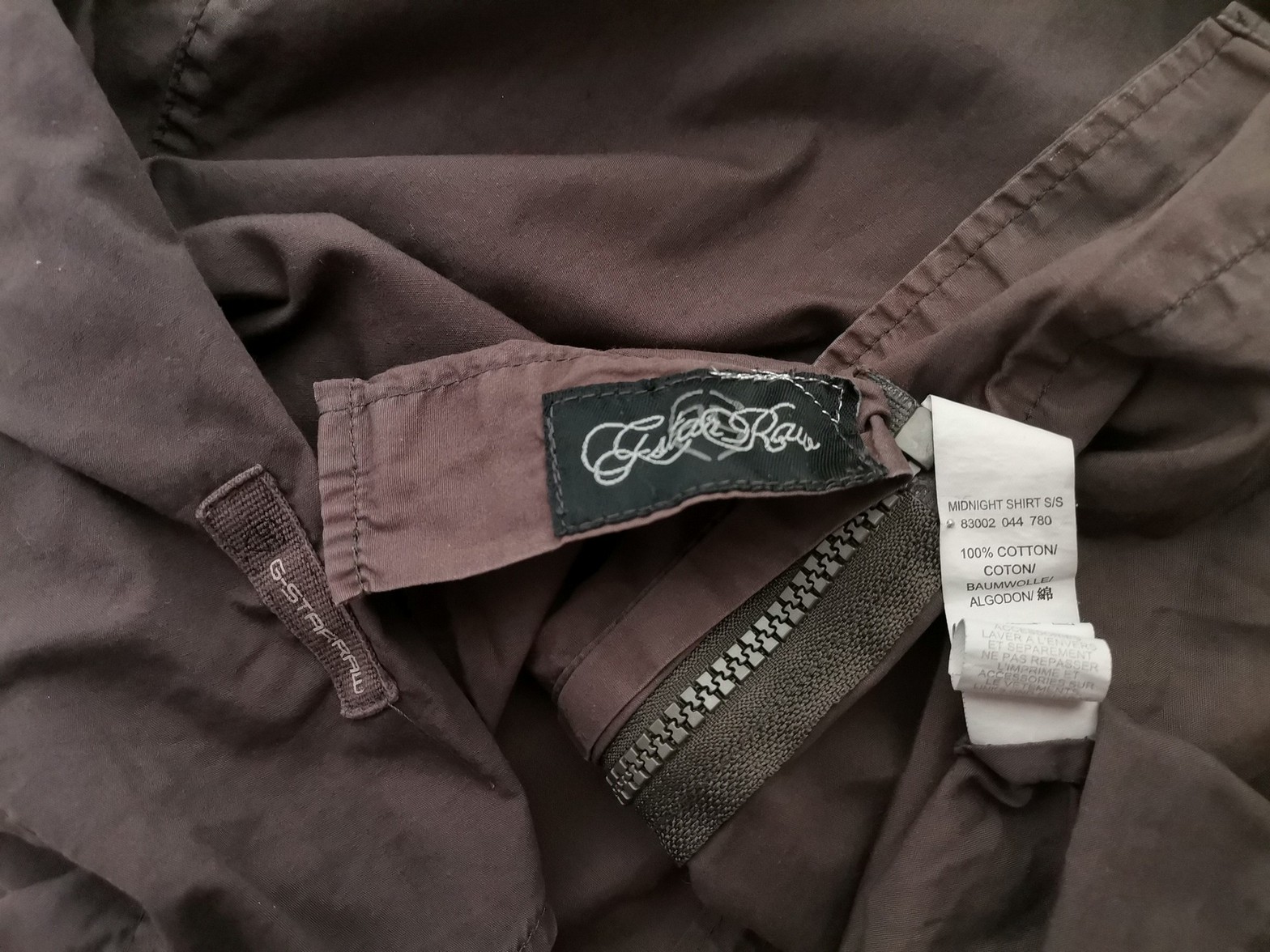 IMG_20230111_130758.jpg G-Star Raw Rozmiar XL Kolor Brązowy Kołnierz Męska Koszula Casual Krótki rękaw Materiał Bawełna 100%