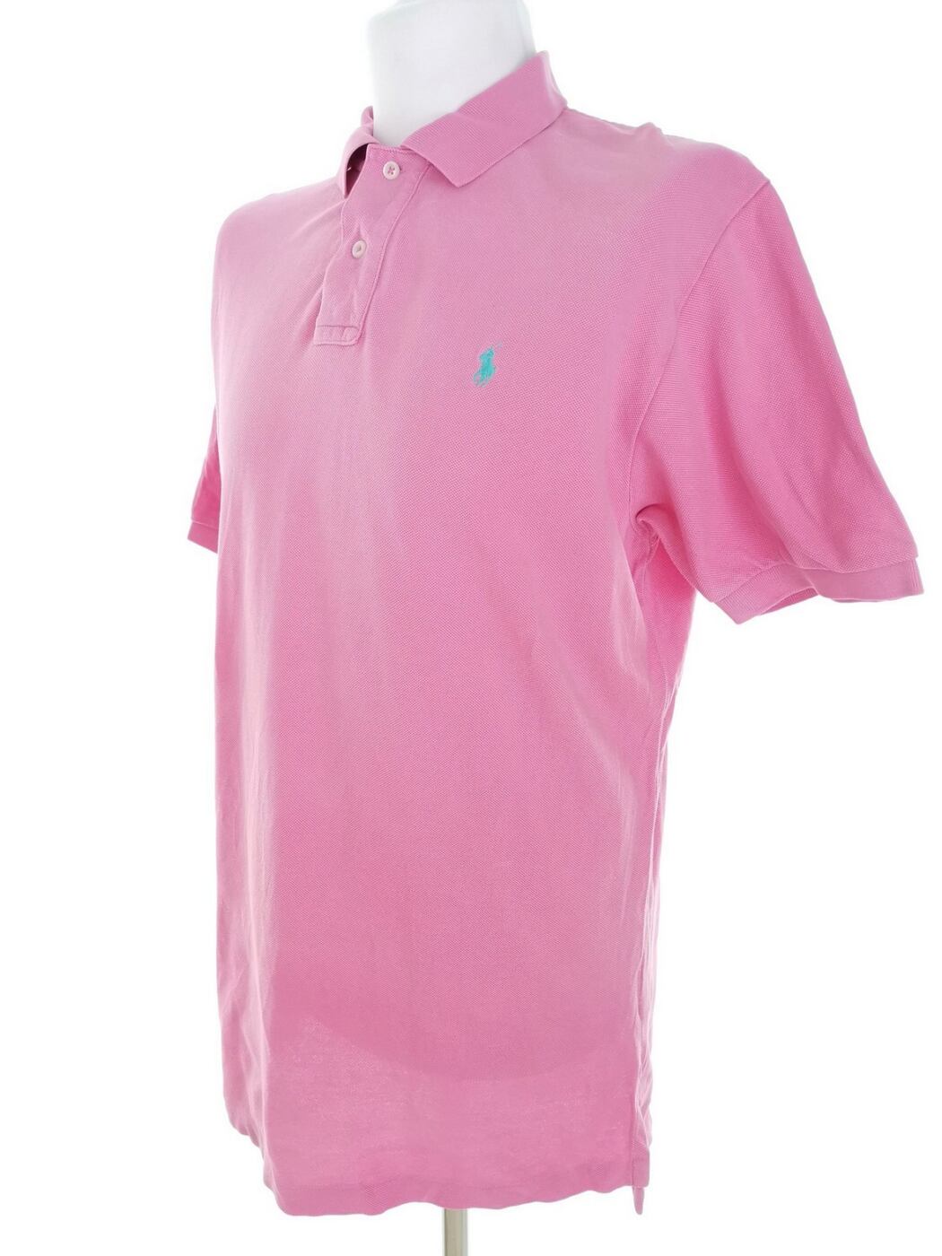 IMG_20230112_132210.jpg Polo Ralph Lauren Rozmiar L Kolor Różowy Kołnierz Męska Koszula Polo Krótki rękaw Materiał Bawełna 100%