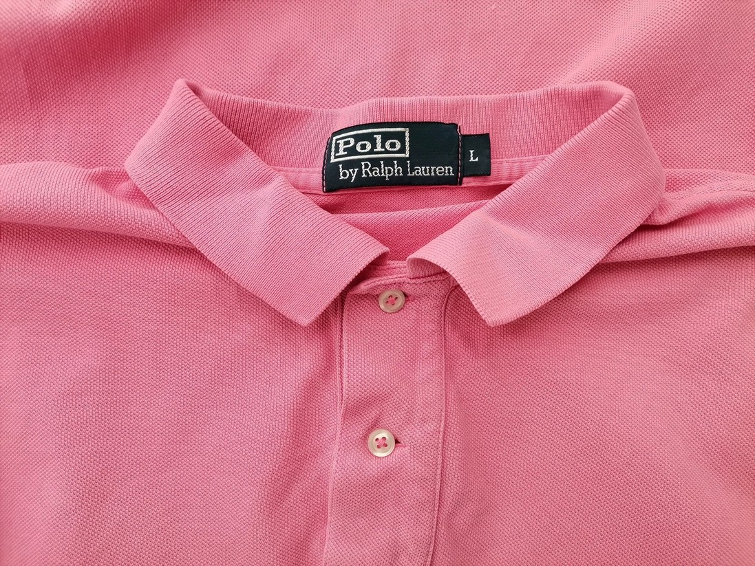 IMG_20230112_132227.jpg Polo Ralph Lauren Rozmiar L Kolor Różowy Kołnierz Męska Koszula Polo Krótki rękaw Materiał Bawełna 100%