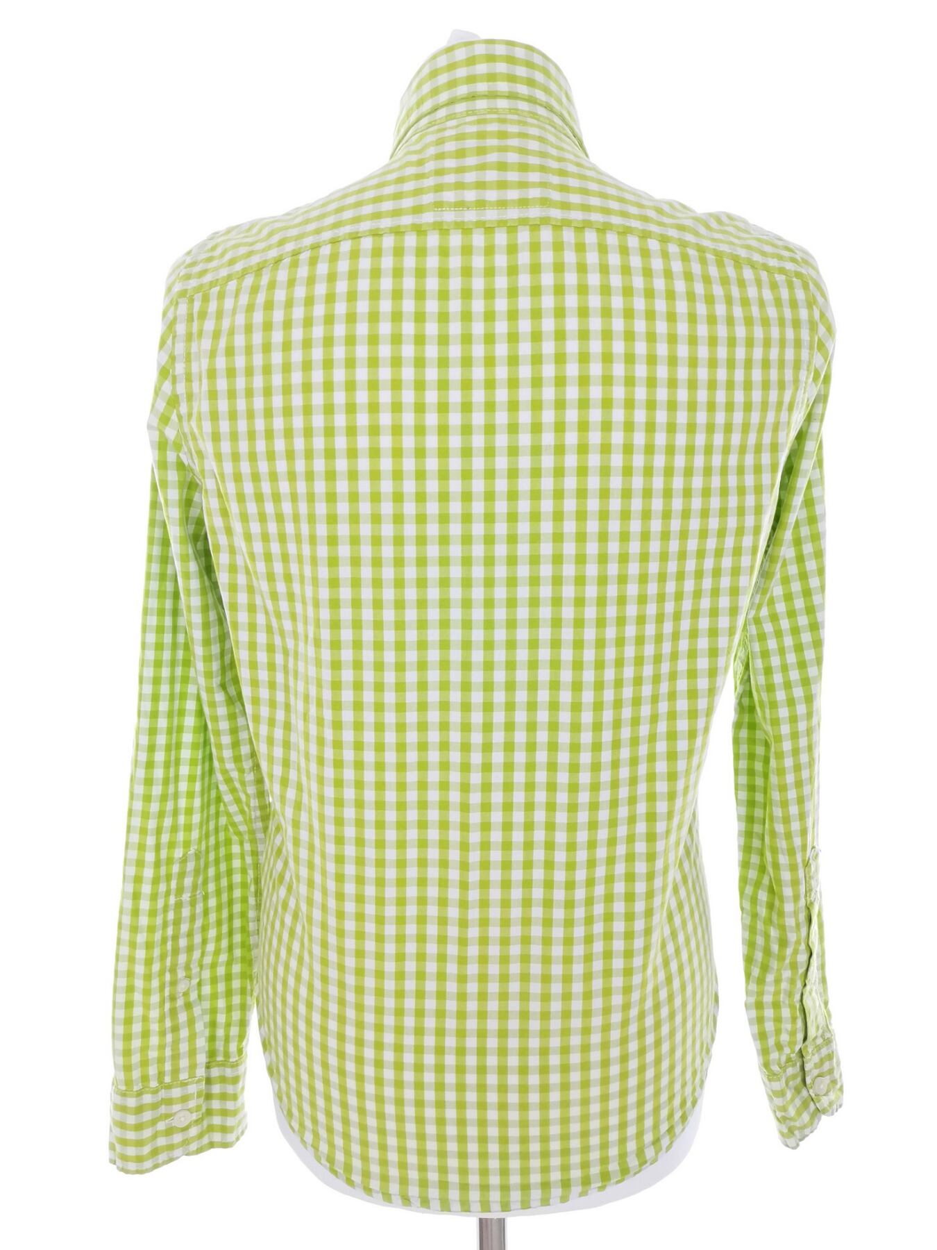 IMG_20230112_132419.jpg Hollister Rozmiar S Kolor Zielony Krata Kołnierz Męska Koszula Casual Długi rękaw Materiał Bawełna 100%