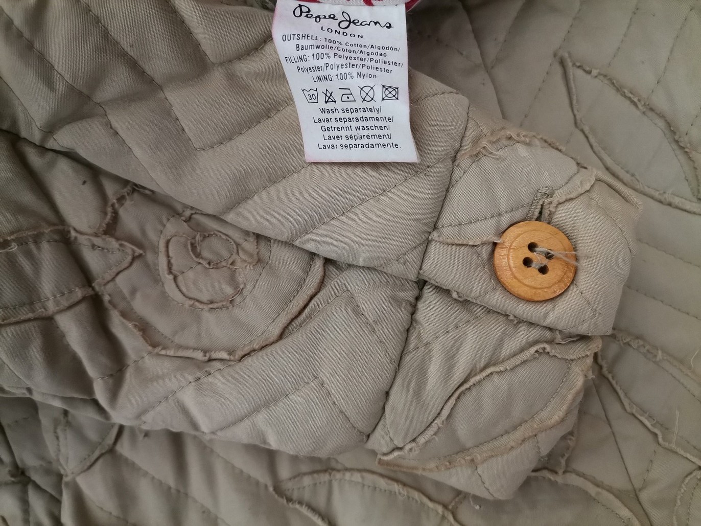 IMG_20230117_115952.jpg Pepe jeans Rozmiar M Kolor Beżowy Kurtka Długi rękaw Materiał Bawełna 100%