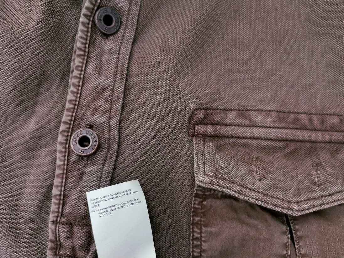 IMG_20230117_133108.jpg Hugo Boss Orange Rozmiar M Kolor Brązowy Kołnierz Męska Koszula Polo Krótki rękaw Materiał Bawełna 100%