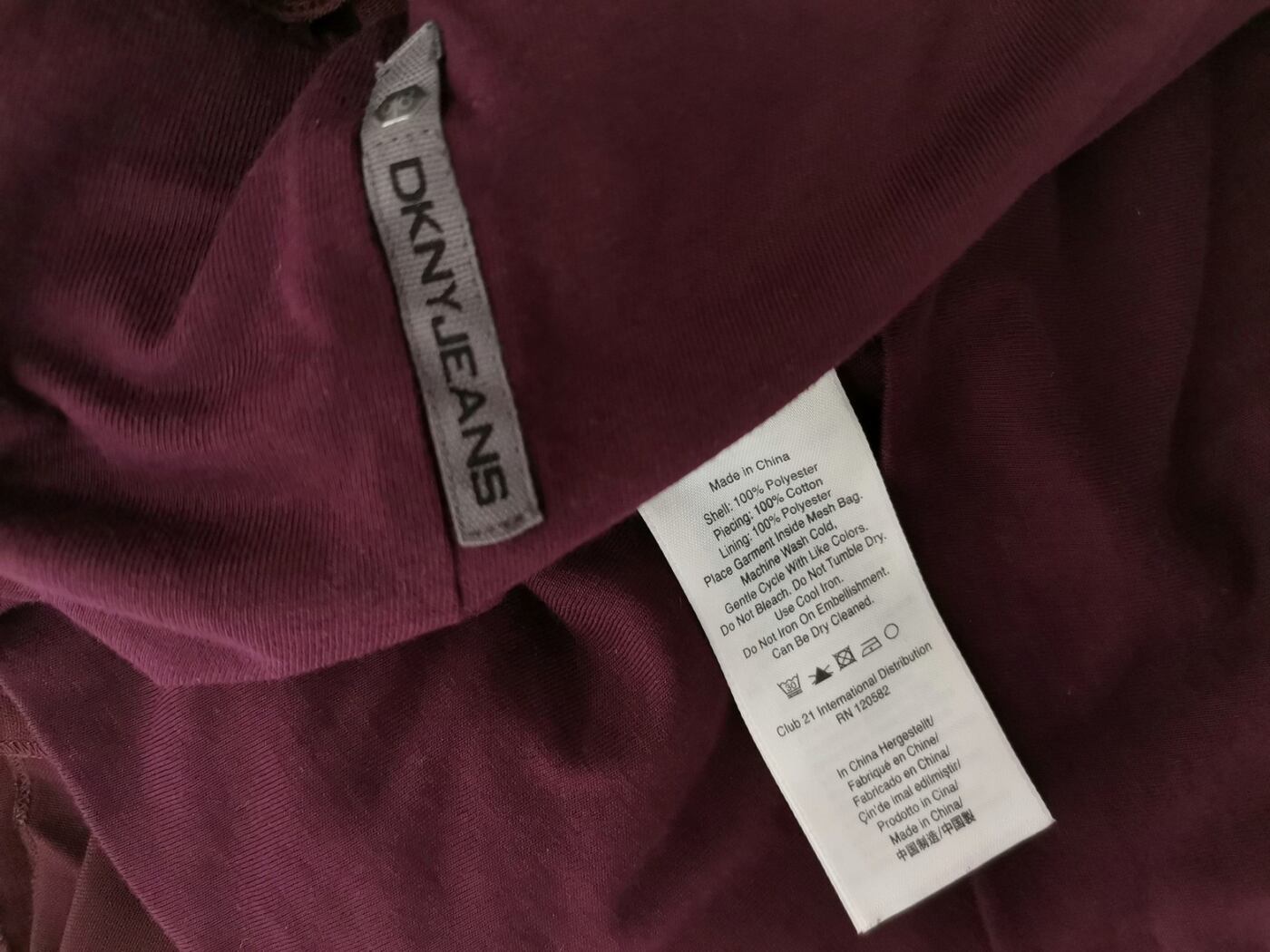 IMG_20230117_140737.jpg Dkny Jeans Rozmiar 6 (34) Kolor Purpurowy Spódnica Rozkloszowana Do Kolan