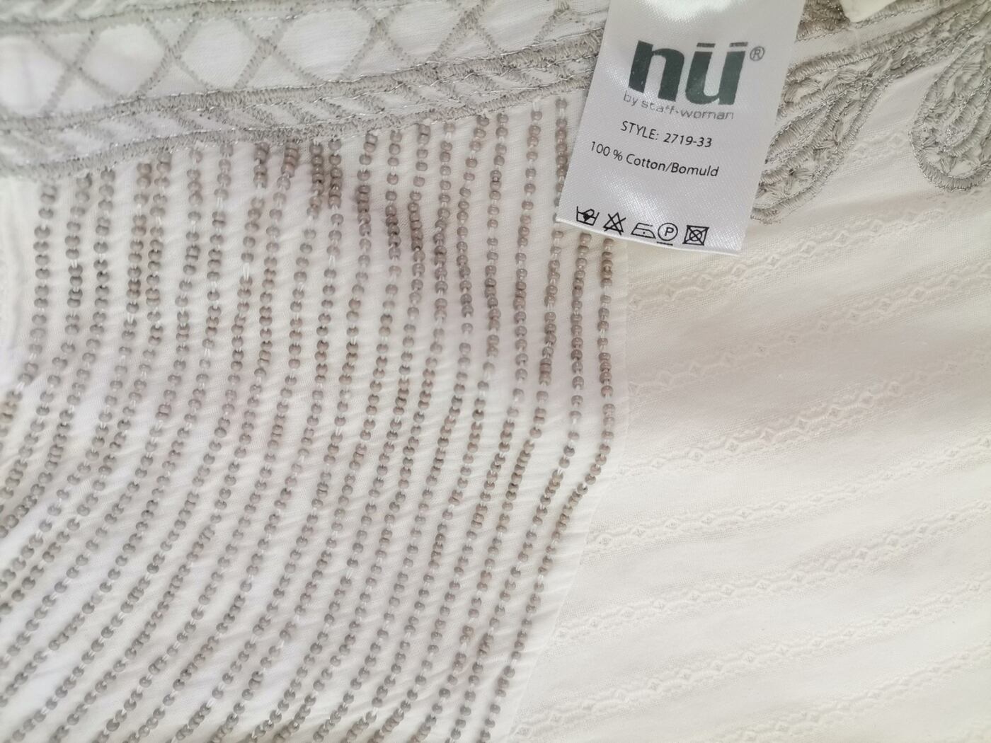 Nu by staff Rozmiar L Kolor Kremowy W łódkę Kamizelka Bezrękawnik Materiał Bawełna 100%