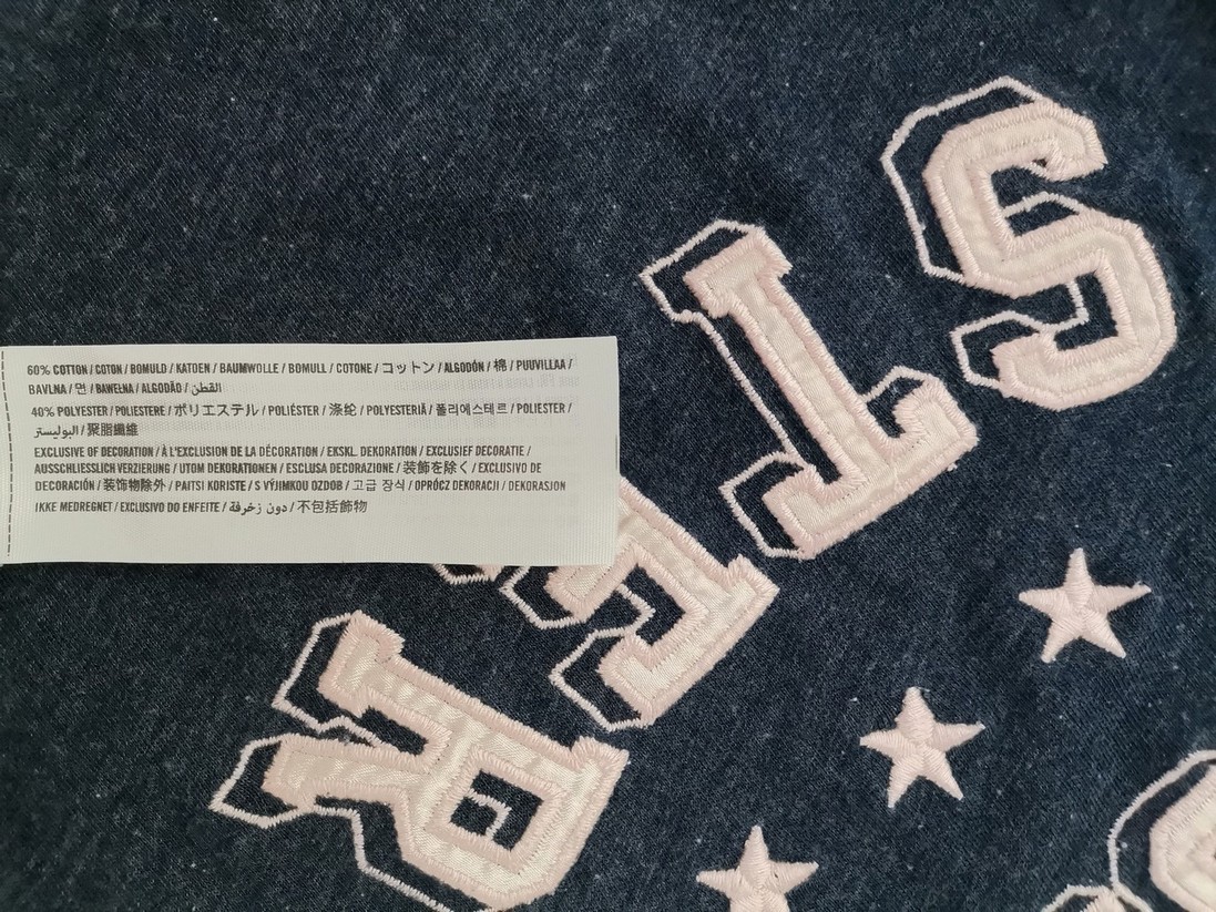IMG_20230119_131300.jpg Hollister Rozmiar M Kolor Granatowy W serek T-Shirt Krótki rękaw Materiał Bawełna