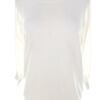 Karen MILLEN Rozmiar 2 (38) Kolor Kremowy Crew Neck Sweter Rękaw 3/4 Materiał Wiskoza Cienka dzianina