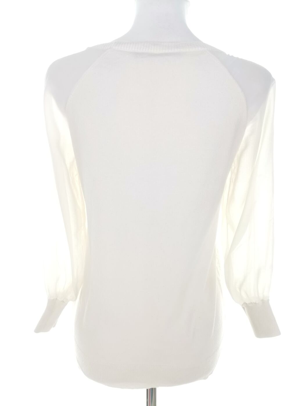 IMG_20230119_133528.jpg Karen MILLEN Rozmiar 2 (38) Kolor Kremowy Crew Neck Sweter Rękaw 3/4 Materiał Wiskoza Cienka dzianina
