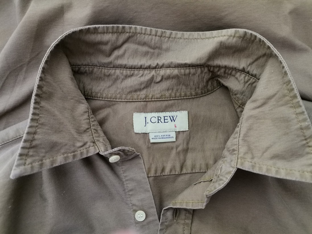 IMG_20230119_135259.jpg J.Crew Rozmiar L Kolor Khaki Kołnierz Męska Koszula Casual Długi rękaw Materiał Bawełna 100%