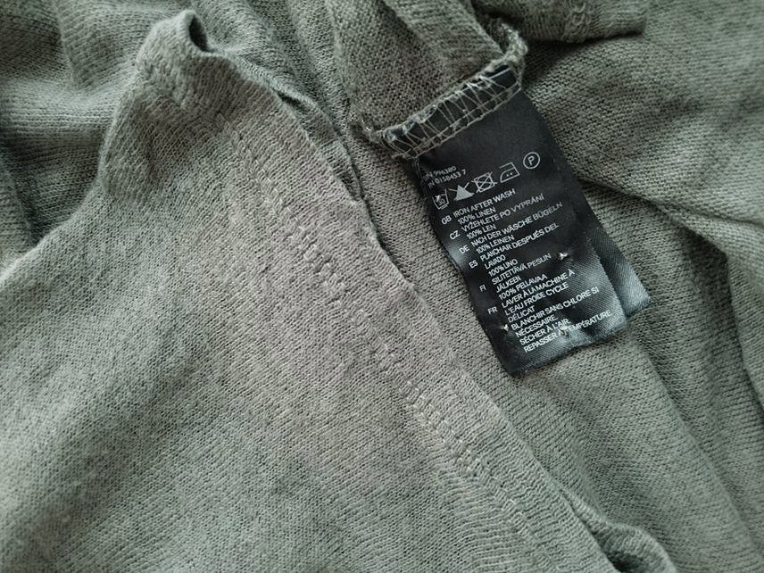 H&m Rozmiar S Kolor Zielony Okrągły dekolt Tunika Bluzka Krótki rękaw Materiał Len 100% H&m Rozmiar S Kolor Zielony Okrągły dekolt Tunika Bluzka Krótki rękaw Materiał Len 100%