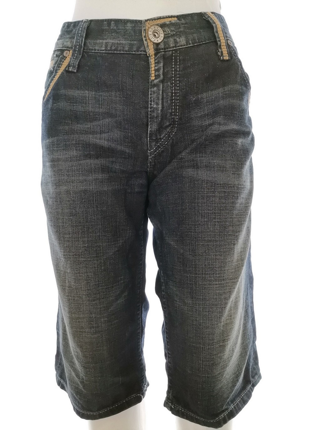 Guess jeans Rozmiar 31 (L) Kolor Granatowy Materiał Bawełna 100%