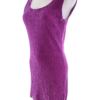 Vero moda Rozmiar S Kolor Fioletowy Okrągły dekolt Sukienka Bodycon Bezrękawnik Do Kolan