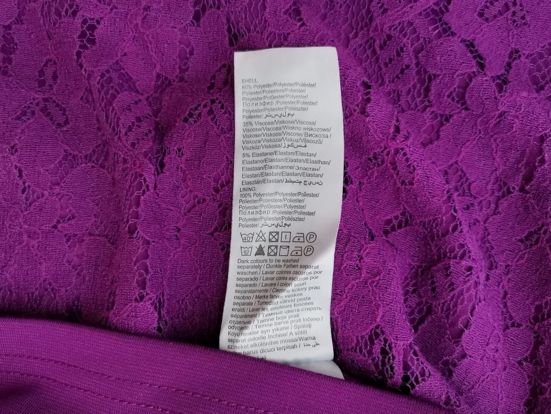 Vero moda Rozmiar S Kolor Fioletowy Okrągły dekolt Sukienka Bodycon Bezrękawnik Do Kolan