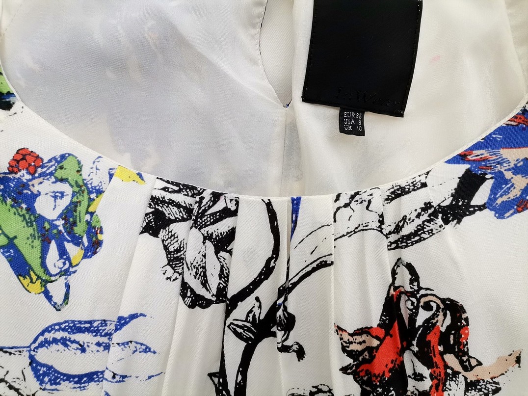 IMG_20220914_132646.jpg InWear Rozmiar 36 Kolor Kremowy Okrągły dekolt Sukienka Letnia Krótki rękaw Do Kolan Materiał Wiskoza 100%