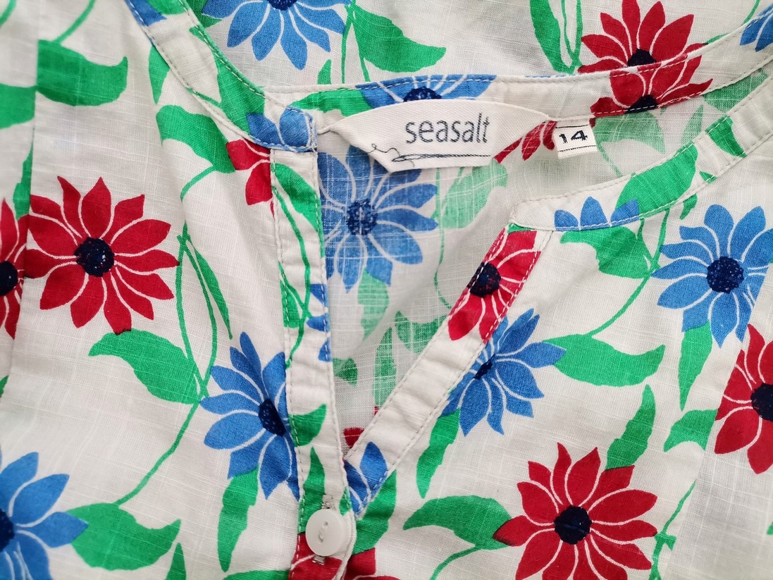 IMG_20220914_134506.jpg Seasalt Rozmiar 14 (42) Kolor Zielony Split Crew Neck Sukienka Letnia Rękaw 3/4 Do Kolan Materiał Bawełna 100%