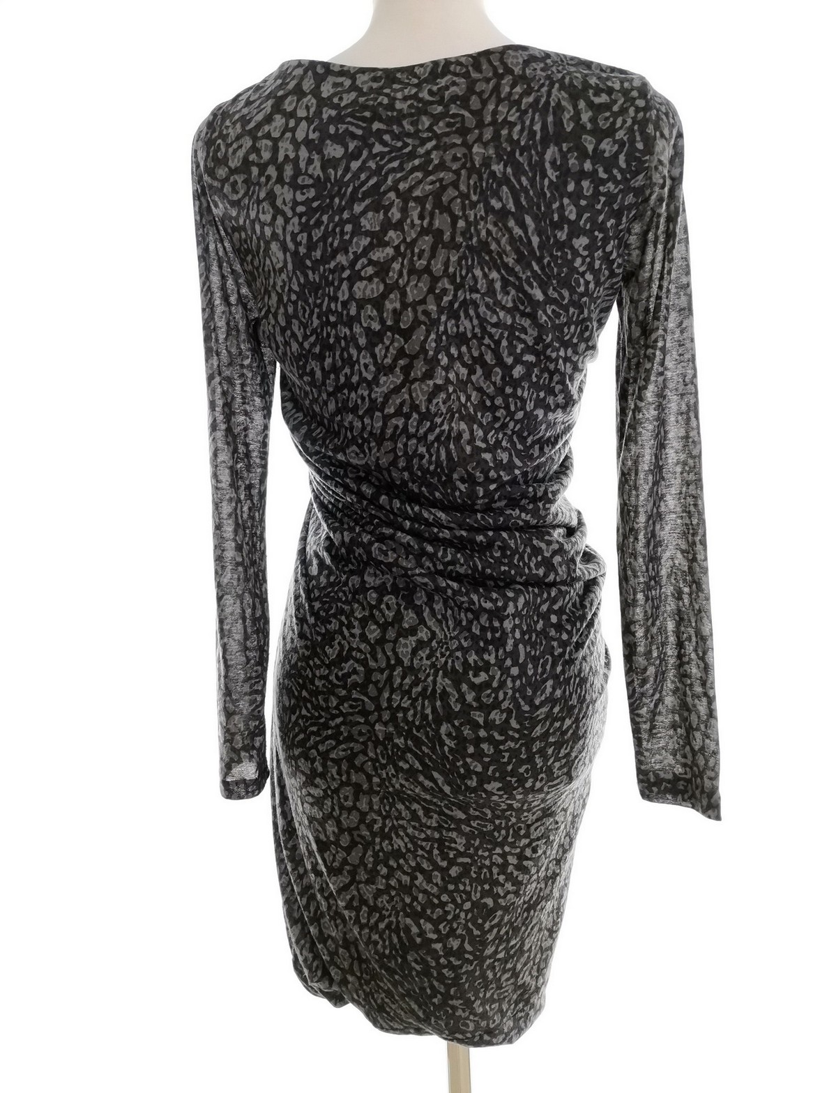 IMG_20220919_114737.jpg Mango Rozmiar S Kolor Czarny Okrągły dekolt Sukienka Bodycon Długi rękaw Do Kolan