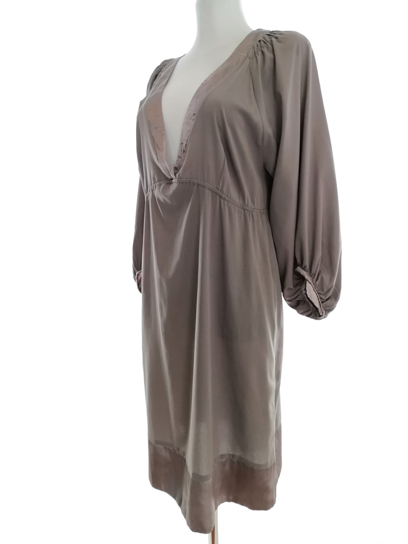 IMG_20221003_105727.jpg Saint tropez Rozmiar M Kolor Szary W serek Sukienka Sheath Rękaw 3/4 Midi