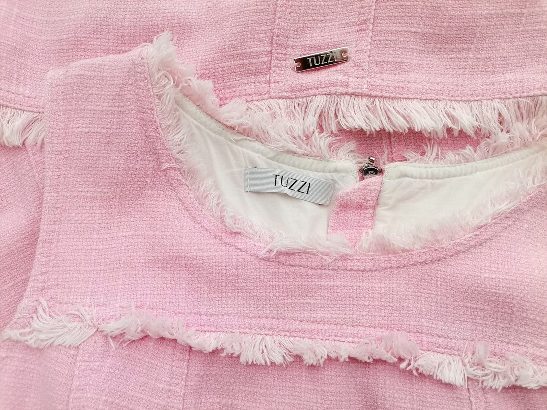 IMG_20221006_131203.jpg Tuzzi Rozmiar 38 Kolor Różowy Okrągły dekolt Sukienka Sheath Bezrękawnik Do Kolan Materiał Bawełna