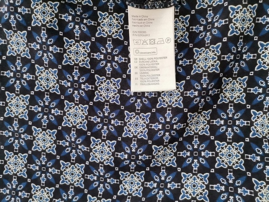 IMG_20221013_112851.jpg H&m Rozmiar L Kolor Granatowy W serek Sukienka A-Line Krótki rękaw Do Kolan