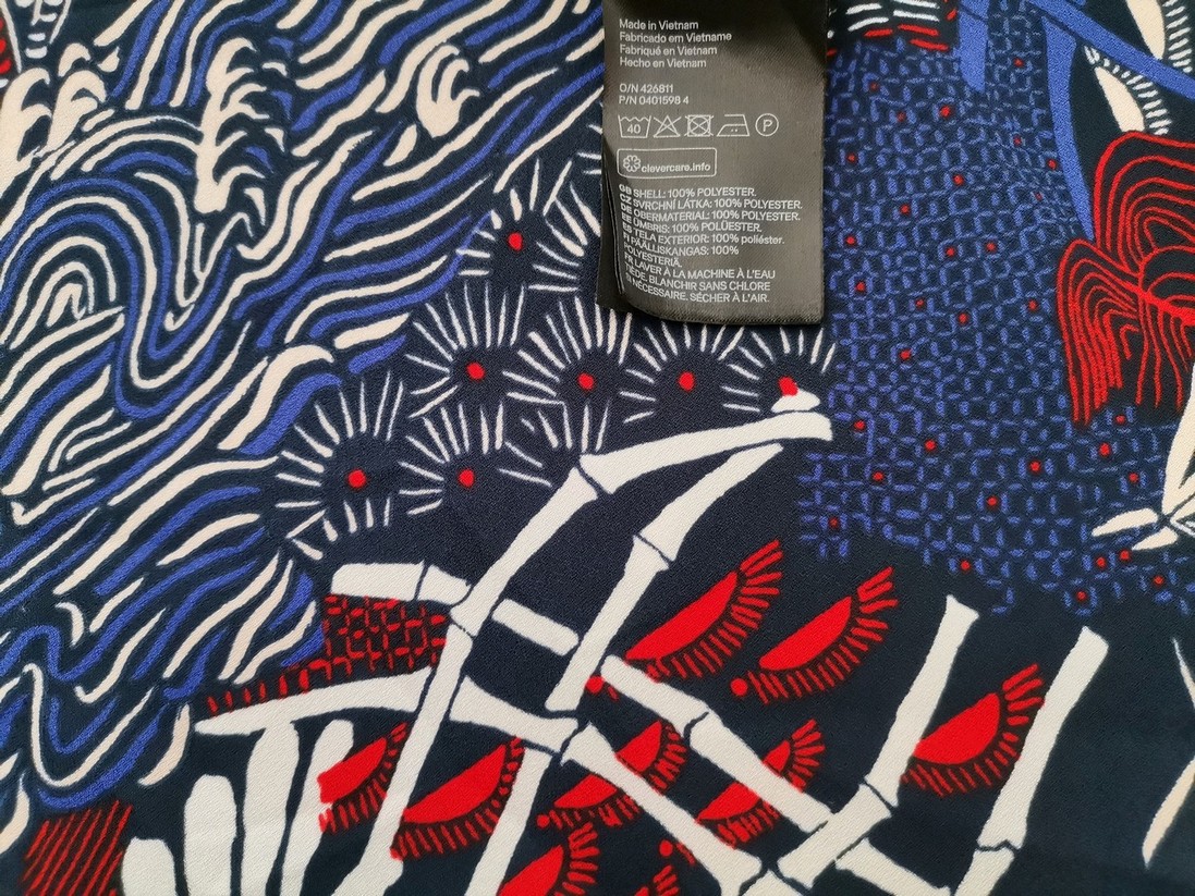IMG_20221014_105324.jpg H&m Rozmiar 34 Kolor Niebieski Okrągły dekolt Sukienka Mini Bezrękawnik Krótka