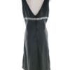 Warehouse Rozmiar 14 (42) Kolor Czarny W serek Sukienka Sheath Bezrękawnik Midi Materiał Jedwab 100%
