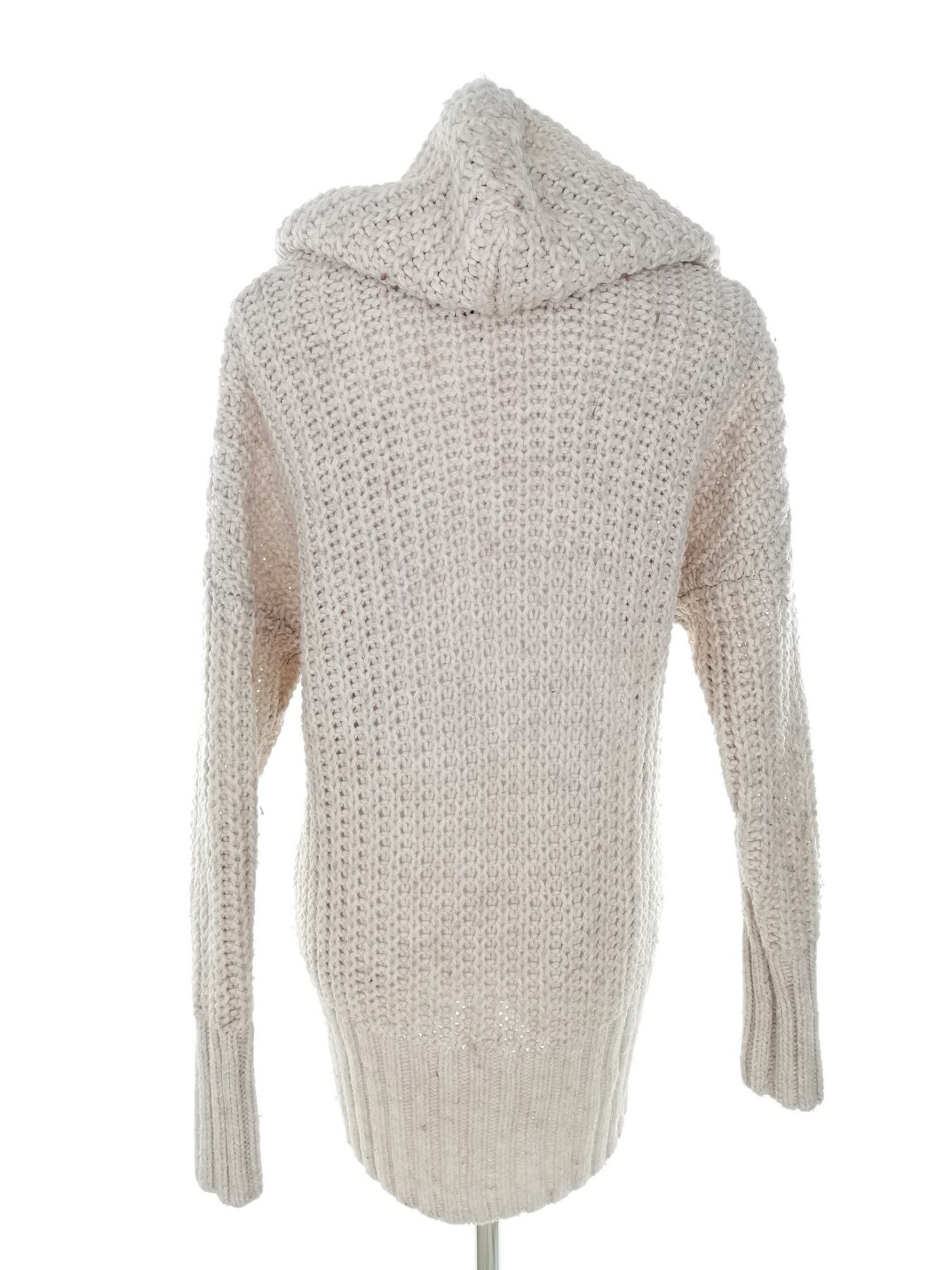 IMG_20221025_113527.jpg H&m Rozmiar XS Kolor Kremowy W serek Sukienka Sweterkowa Długi rękaw Do Kolan Materiał Akryl