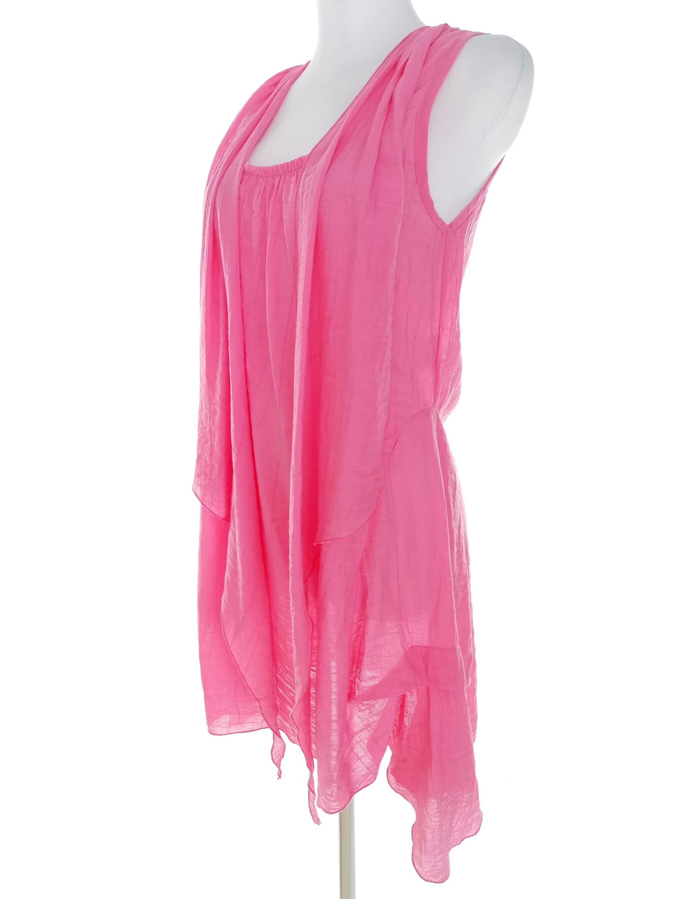 IMG_20221026_111202.jpg Mint Velvet Rozmiar 10 (38) Kolor Różowy Kwadratowy dekolt Sukienka Prostokątna Bezrękawnik Do Kolan Materiał Wiskoza