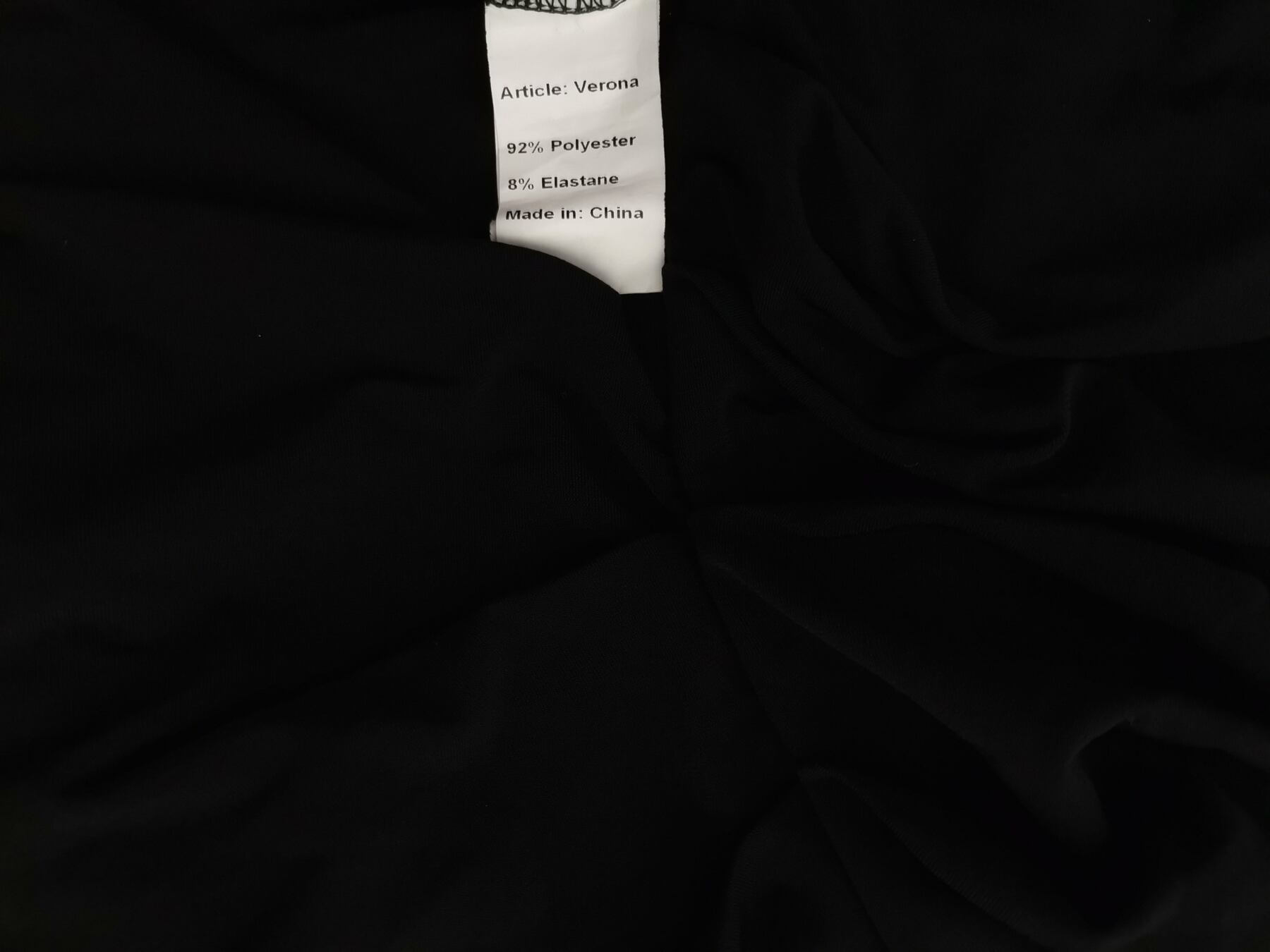 IMG_20221026_114301.jpg Rozmiar XL Kolor Czarny Drapowany dekolt Sukienka Prostokątna Długi rękaw Midi