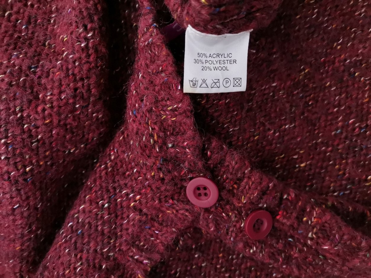 IMG_20221104_120029.jpg Indiska Rozmiar L Kolor Purpurowy Okrągły dekolt Sukienka Sweterkowa Bezrękawnik Do Kolan Materiał Akryl