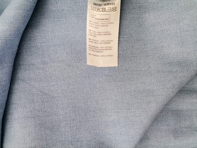 IMG_20221121_120933.jpg XLNT Rozmiar 2XL Kolor Niebieski Split Crew Neck Sukienka Prostokątna Krótki rękaw Midi Materiał Lyocell 100%
