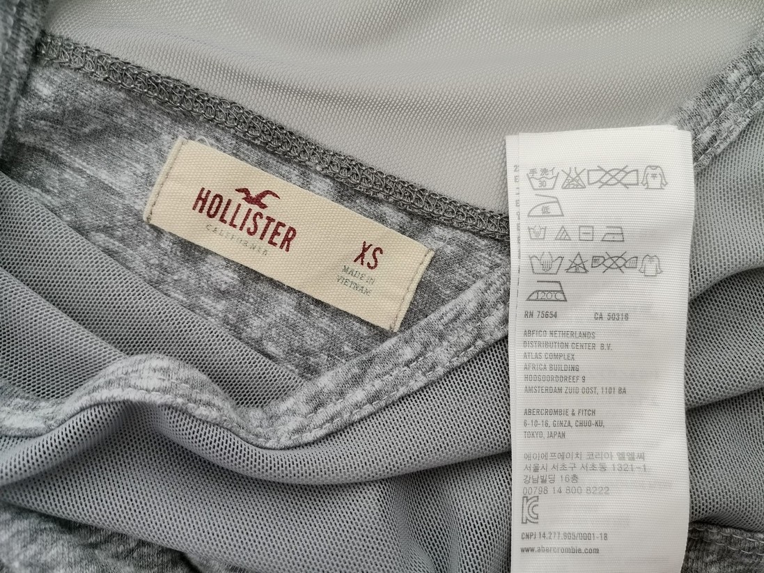 IMG_20221123_111130.jpg Hollister Rozmiar XS Kolor Szary W łódkę Bluzka Rękaw 3/4 Materiał Bawełna