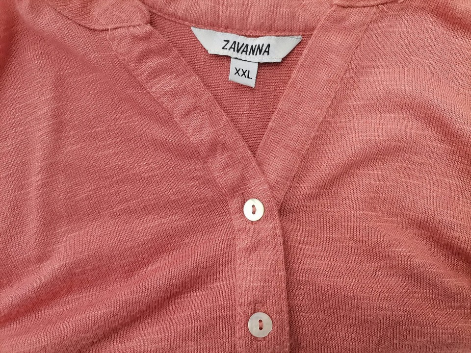IMG_20221129_114433.jpg Zavanna Rozmiar XXL Kolor Różowy Split Crew Neck Tunika Popover Bluzka Bezrękawnik Materiał Wiskoza