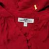 Hampton Republic Rozmiar 40 Kolor Czerwony Split Crew Neck Bluzka Popover Guziki Długi rękaw Materiał Wiskoza 100%