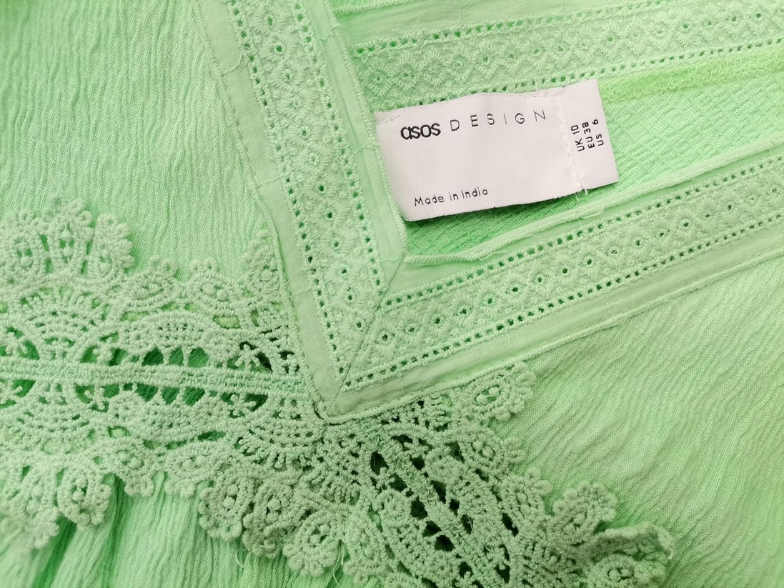 IMG_20221201_095726.jpg ASOS Rozmiar 10 (38) Kolor Zielony W serek Tunika Bluzka Bezrękawnik Materiał Wiskoza