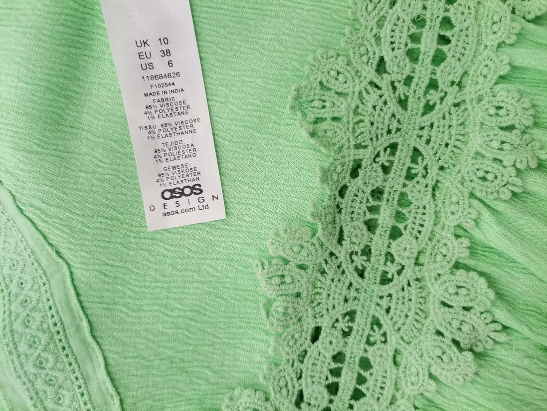 IMG_20221201_095738.jpg ASOS Rozmiar 10 (38) Kolor Zielony W serek Tunika Bluzka Bezrękawnik Materiał Wiskoza