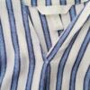 H&m Rozmiar M Kolor Niebieski Pasy Split Crew Neck Bluzka Krótki rękaw Materiał Wiskoza 100%