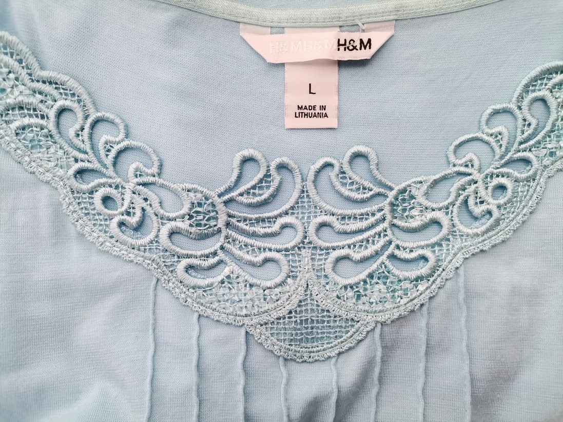 IMG_20221201_142858.jpg H&m Rozmiar L Kolor Niebieski Dekolt U Bluzka Bezrękawnik Materiał Rayon