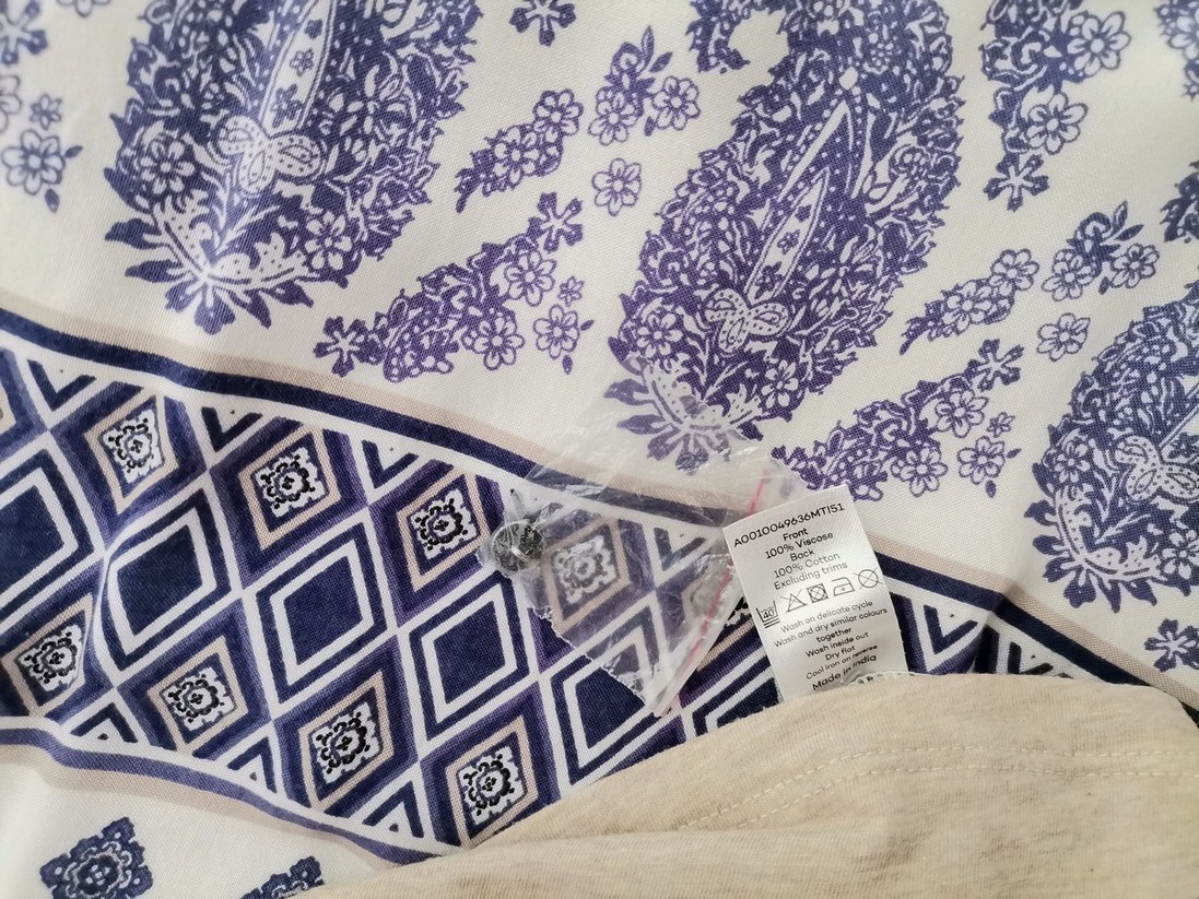 IMG_20221202_131605.jpg BONMARCHE Rozmiar 16 (44) Kolor Fioletowy Paisley W serek Tunika Bluzka Długi rękaw Materiał Wiskoza 100%