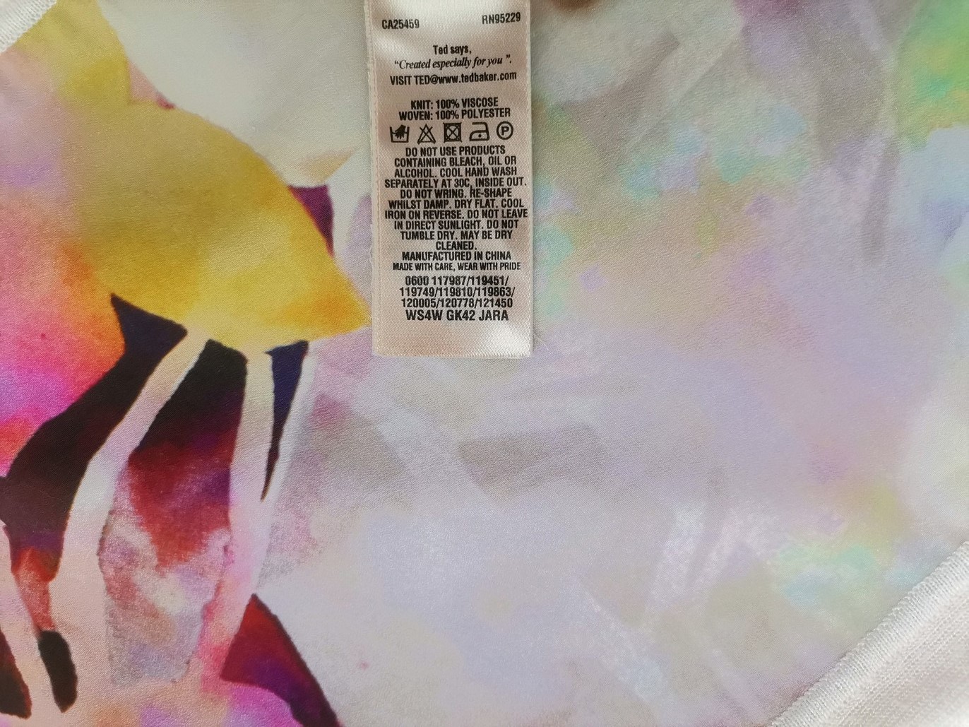 IMG_20221202_132207.jpg Ted Baker Rozmiar 2 (44) Kolor Biały W łódkę Bluzka Krótki rękaw Materiał Wiskoza 100%