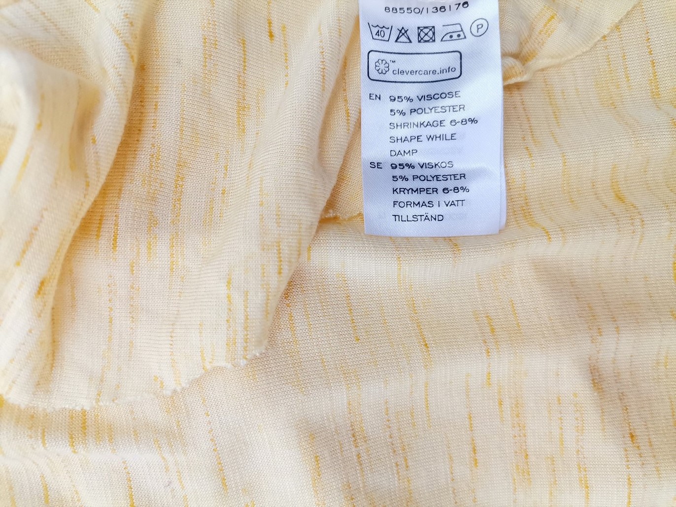 IMG_20221206_120054.jpg XLNT Rozmiar 2XL Kolor Żółty W serek Tunika Bluzka Krótki rękaw Materiał Wiskoza