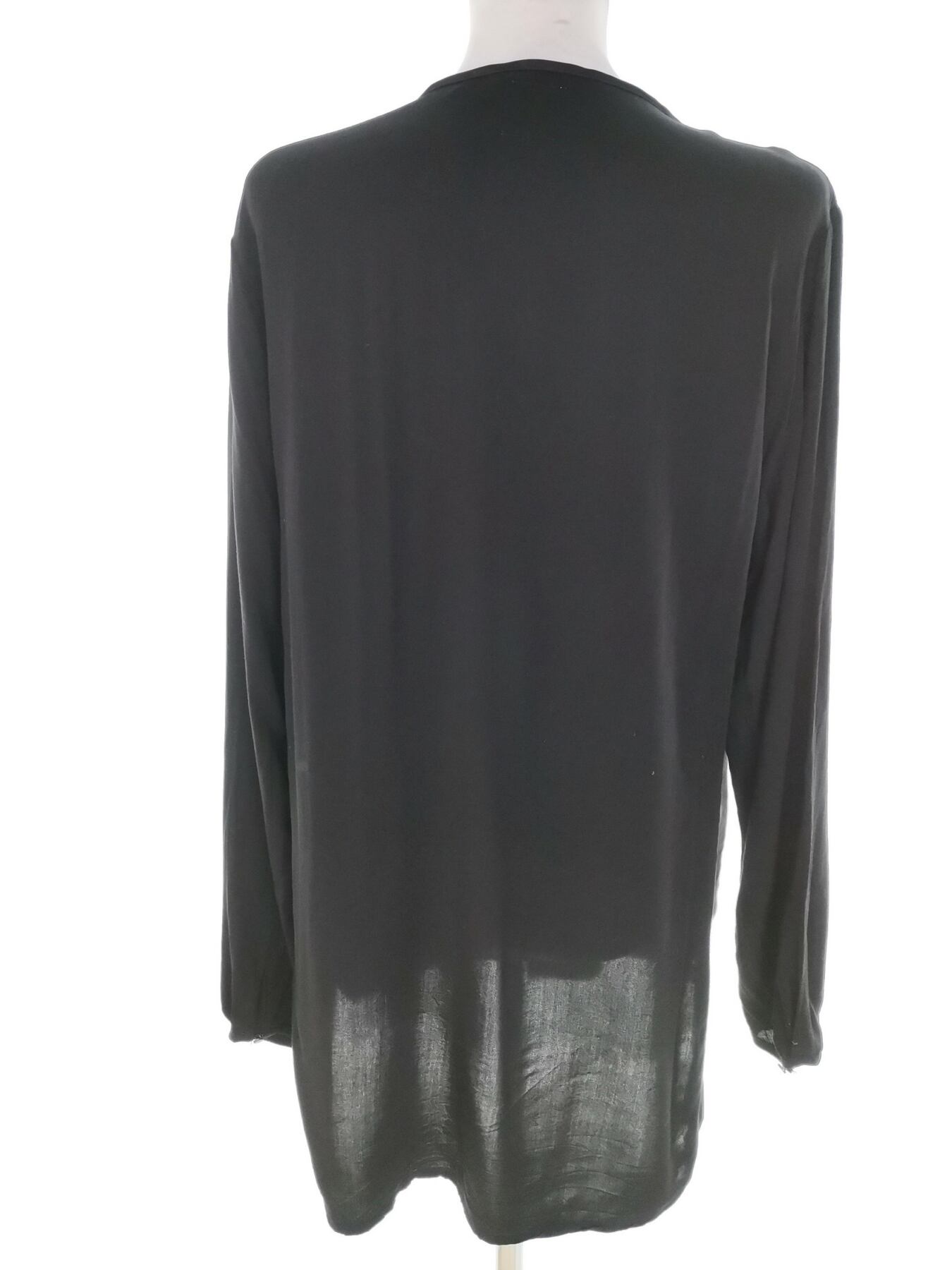 IMG_20221206_133455.jpg Carla F Rozmiar 38 Kolor Czarny Split Crew Neck Tunika Bluzka Długi rękaw
