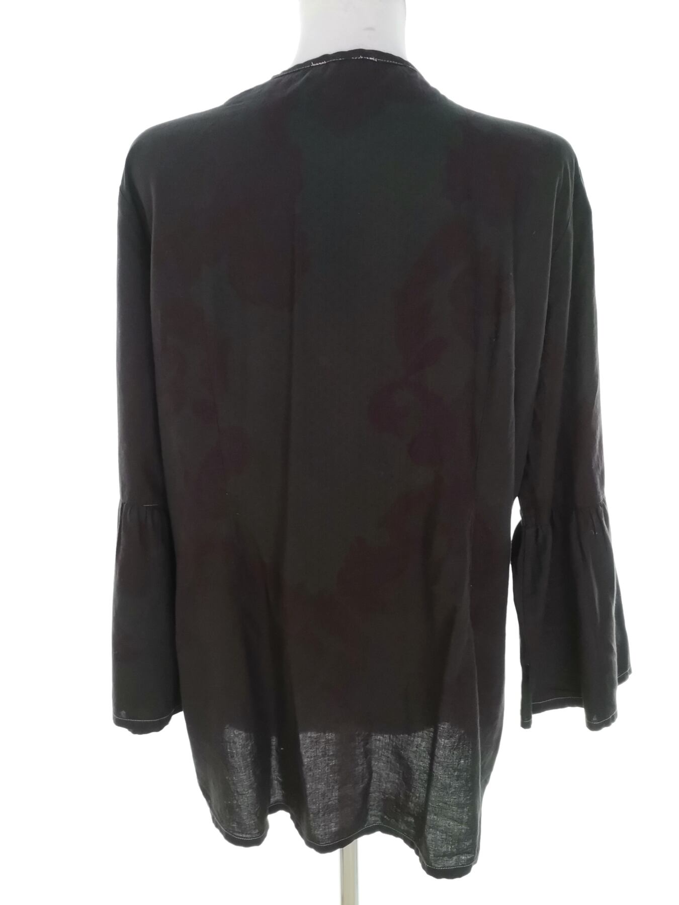 IMG_20221206_134358.jpg Pomodoro Rozmiar 14 (42) Kolor Szary Pasy Split Crew Neck Bluzka Rękaw 3/4 Materiał Bawełna 100%