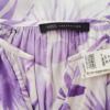 Rozmiar 12 (40) Kolor Fioletowy Split Crew Neck Bluzka Rękaw 3/4