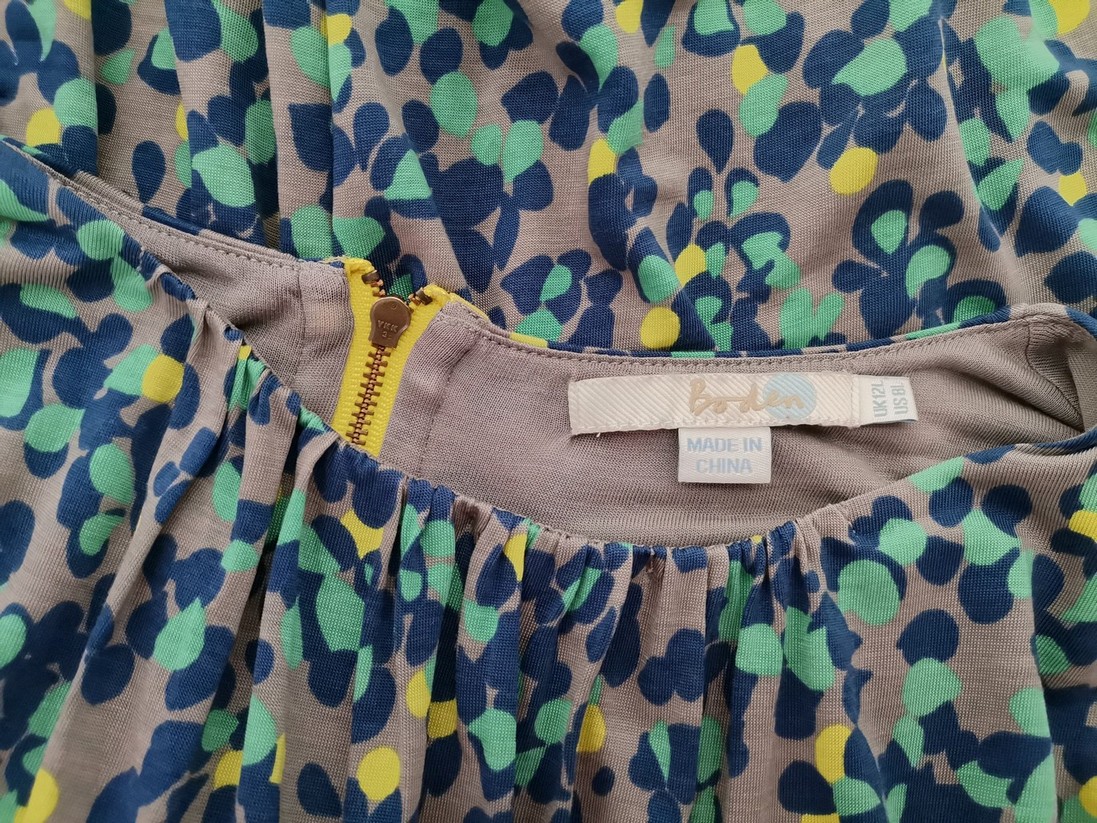 IMG_20221209_140224.jpg Boden Rozmiar 12 (40) Kolor Szary Okrągły dekolt Sukienka Prostokątna Rękaw 3/4 Midi Materiał Tencel 100%