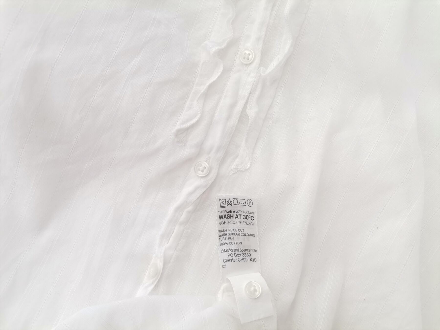 IMG_20221220_112524.jpg Marks&spencer Rozmiar 14 (42) Kolor Biały W serek Tunika Zapinana Bluzka Rękaw 3/4 Materiał Bawełna 100%